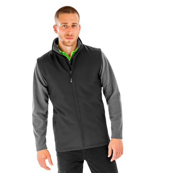 Result | Tweelaags softshelljack met print voor heren